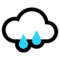 Cloud With Rain emoji on Microsoft